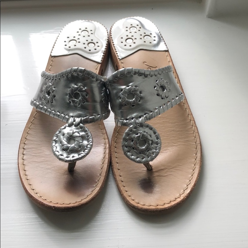 Jack Rogers Silver Sandals